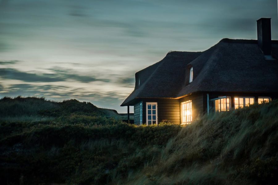 House captured with a long exposure technique