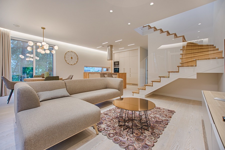 Open plan living area interior